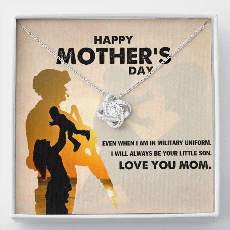Army Mom Gift - Always Be Your Little Son - The Love Knot Necklace