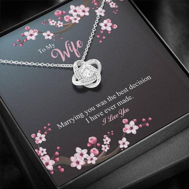 Best Decision Ever | Personalized Gift | Love Knot Necklace