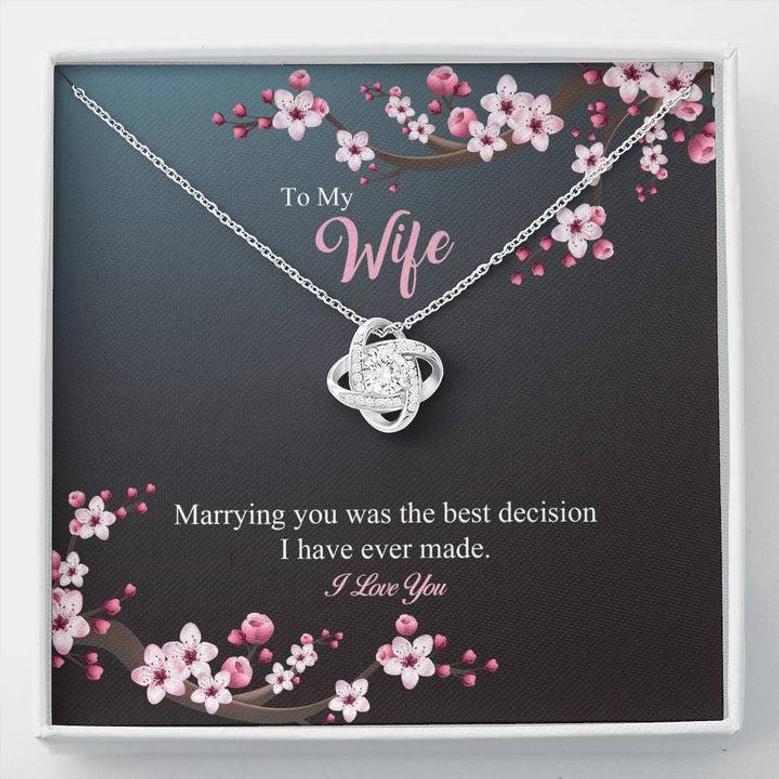 Best Decision Ever | Personalized Gift | Love Knot Necklace