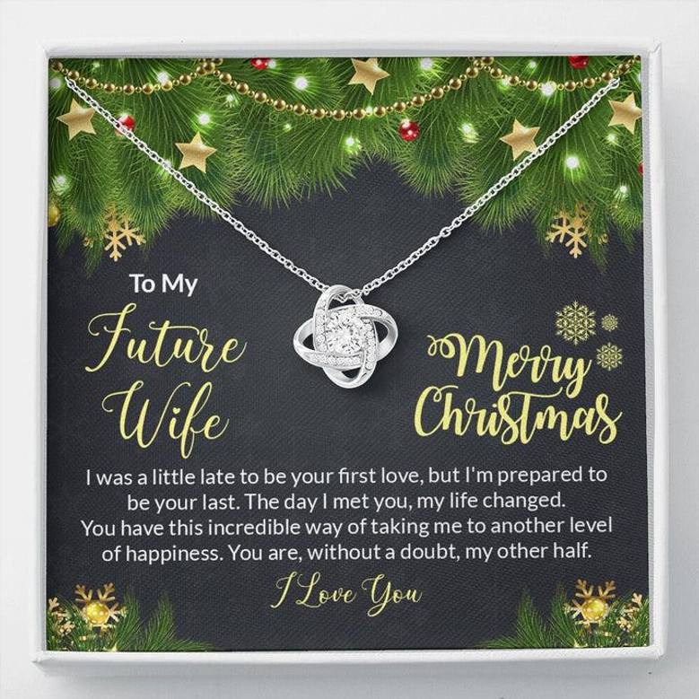 Christmas Gift To My Future Wife, Love Knot Necklace, Forever Together, Sentimental Gift For Bride From Groom, Birthday Gift For Fiance