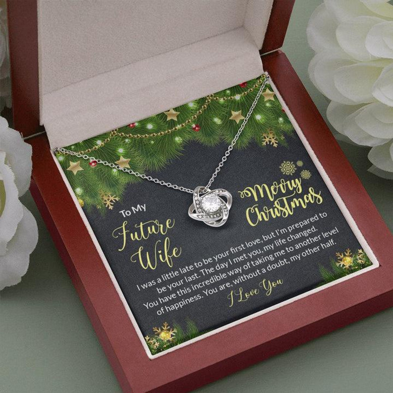 Christmas Gift To My Future Wife, Love Knot Necklace, Forever Together, Sentimental Gift For Bride From Groom, Birthday Gift For Fiance