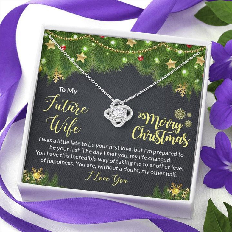 Christmas Gift To My Future Wife, Love Knot Necklace, Forever Together, Sentimental Gift For Bride From Groom, Birthday Gift For Fiance