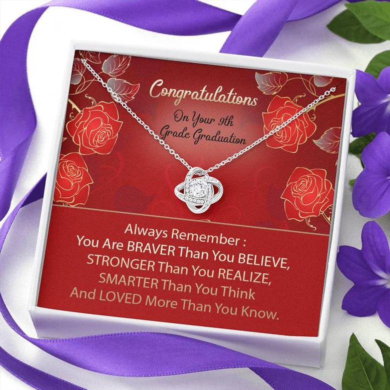 Congratulation On Your 9Th Grade Graduation Love Knot Necklace Middle School Graduation Gift Ideas