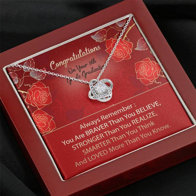 Congratulation On Your 9Th Grade Graduation Love Knot Necklace Middle School Graduation Gift Ideas