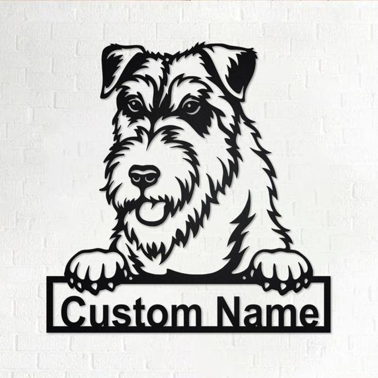 Custom Wales Terrier Dog Metal Wall Art, Personalized Wales Terrier Name Sign Decoration For Room, Wales Terrier Home Decor, Custom Dog