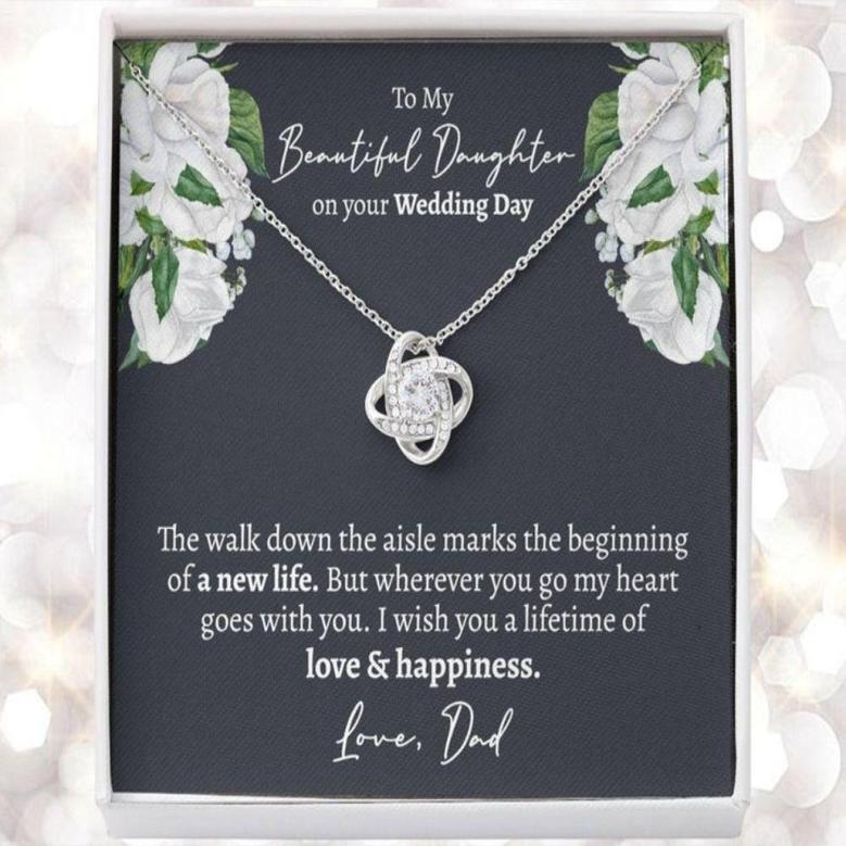 Daughter Necklace, Meaningful Father Daughter Gifts Wedding, Wedding Gift For Daughter From Dad, Dad To Daughter On Wedding Day Necklace