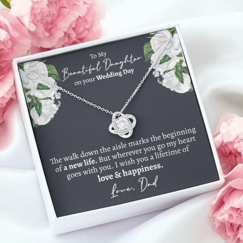 Daughter Necklace, Meaningful Father Daughter Gifts Wedding, Wedding Gift For Daughter From Dad, Dad To Daughter On Wedding Day Necklace
