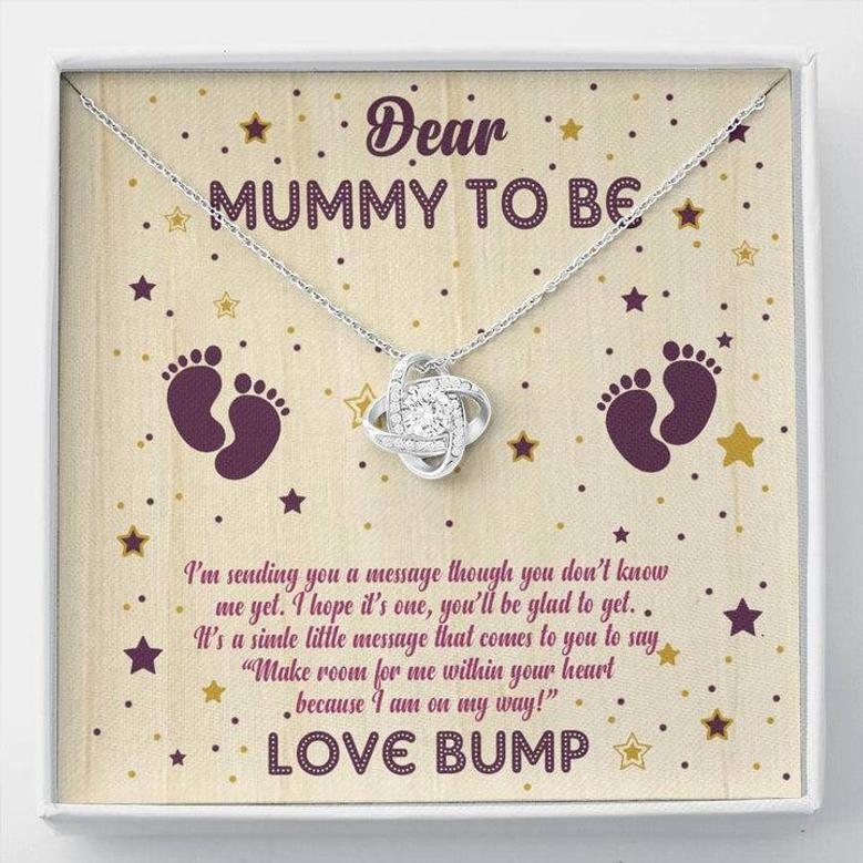Dear Mummy To Be - From Bump - Pregnancy Gift - Mother's Day Gift - Love Knot Necklace