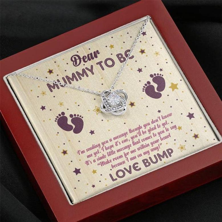 Dear Mummy To Be - From Bump - Pregnancy Gift - Mother's Day Gift - Love Knot Necklace