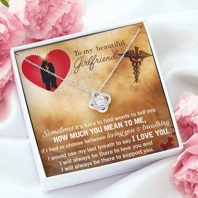 Doctor Girlfriend, Nurse Girlfriend Gift, Gift For Nurse, Nurse Gift, Girlfriend Gift, Gift From Husband, Gift From Boyfriend Love Knot Necklace