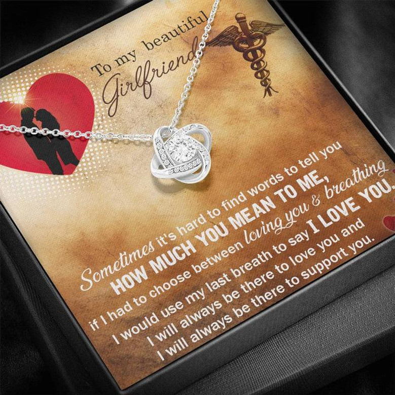 Doctor Girlfriend, Nurse Girlfriend Gift, Gift For Nurse, Nurse Gift, Girlfriend Gift, Gift From Husband, Gift From Boyfriend Love Knot Necklace