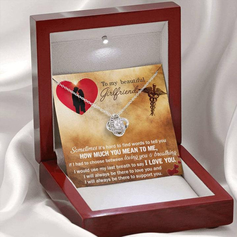 Doctor Girlfriend, Nurse Girlfriend Gift, Gift For Nurse, Nurse Gift, Girlfriend Gift, Gift From Husband, Gift From Boyfriend Love Knot Necklace