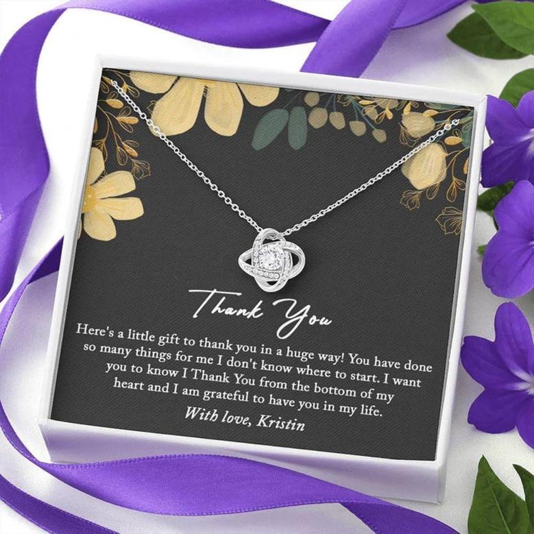 Friend Necklace, Personalized Necklace Thank You Friend Gift, Gift For Boss, Coworker, Babysitter Custom Name