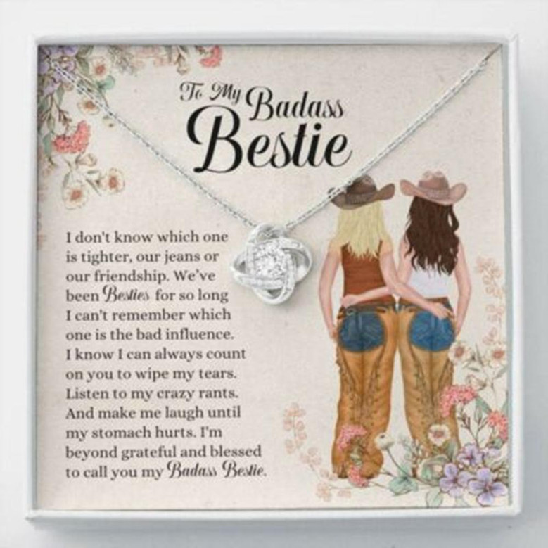 Friend Necklace, To My Badass Bestie Necklace , Country Girl Edition