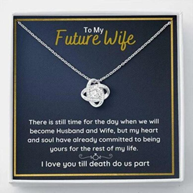 14k Gold Crafted buying Necklace For Future Wife, Emotional Message Card, Personalized Birthday Present, Girlfriend Fiance Engagement, Pendant Gift