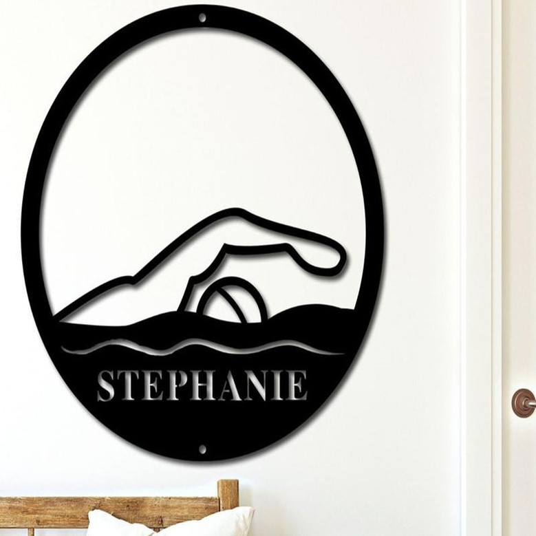 Gift for Swimmer, Swimming Gift, Swimmer Art, Swim Coach Gift, Swimmer Decor, Swim Ornament, Swim Mom Gift Gift for Swim Coach Swim Wall Art