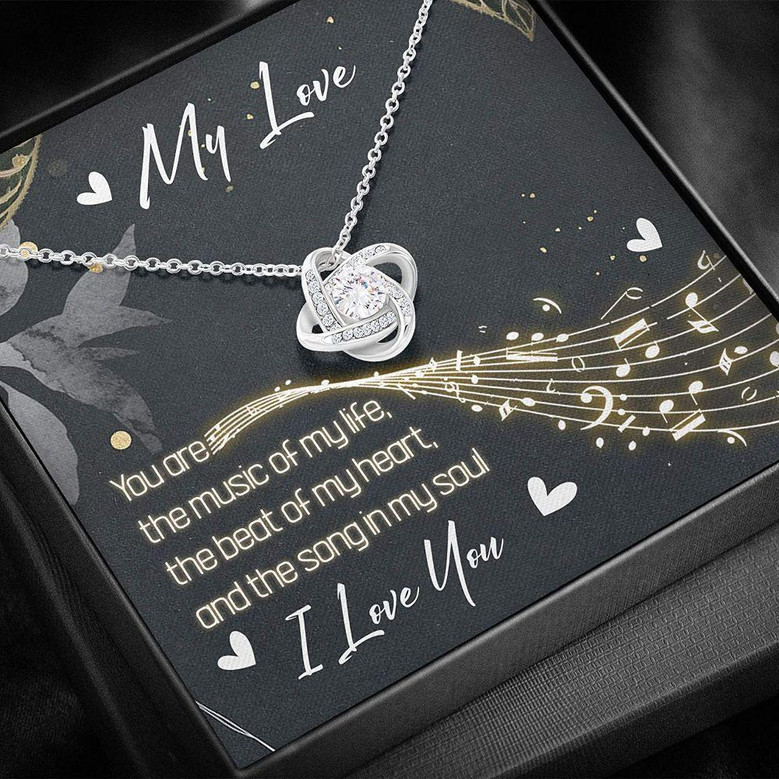 Girlfriend Necklace, Wife Necklace, To My Love , You Are The Music Of My Life Necklace With Gift Box