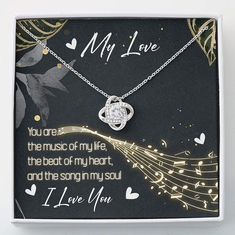 Girlfriend Necklace, Wife Necklace, To My Love , You Are The Music Of My Life Necklace With Gift Box
