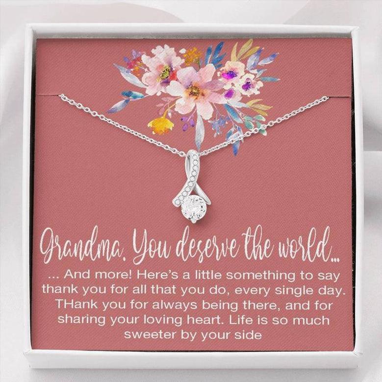 Grandma Necklace, Grandma Gift, Mother's Day Gift For Grandma Grandmother Mimi Nana, New Grandma To Be, Grandmother Love Knot Necklace