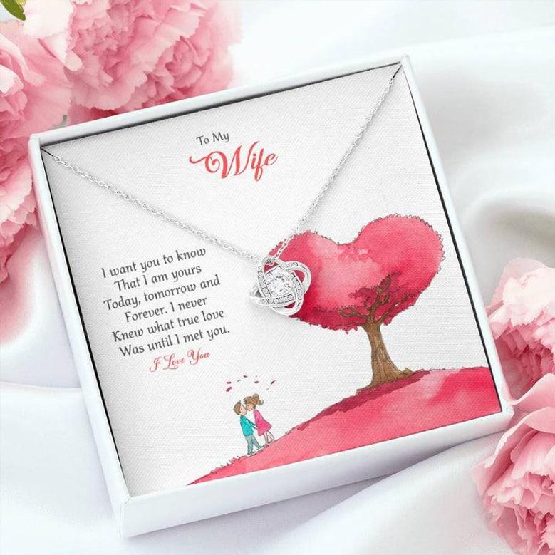 I Want You To Know | Personalized Gift💓 Love Knot Necklace