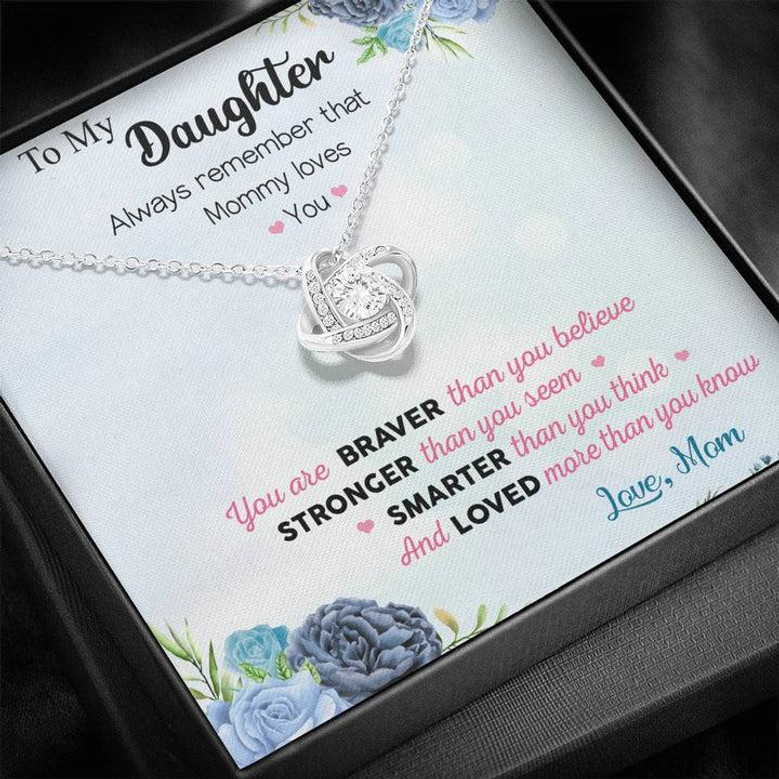 Love Forever From Mom Love Knot Necklace