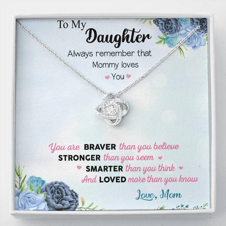Love Forever From Mom Love Knot Necklace