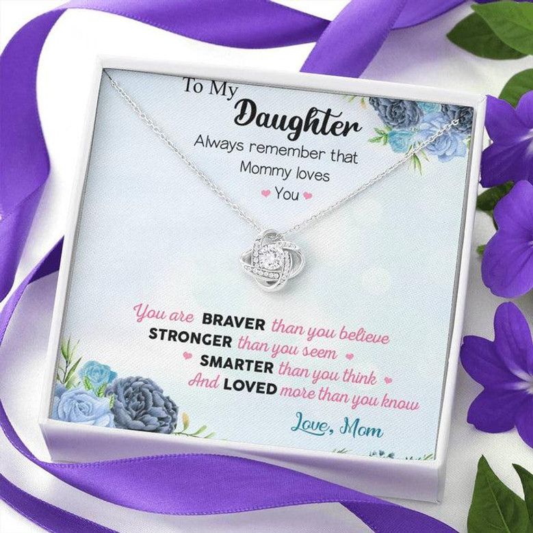 Love Forever From Mom Love Knot Necklace