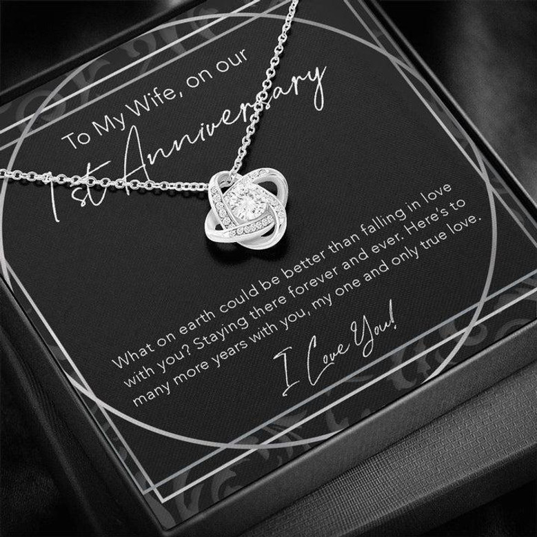 Love Knot Necklace, Anniversary Gift For Wife, To My Wife, Wife Jewelry, Anniversary Necklace, Wife Gift, Sentimental Anniversary Love Knot Necklace, Anniversary Gift For Wife, To My Wife, Wife Jewelry, Anniversary Necklace, Wife Gift, Sentimental Anniversary