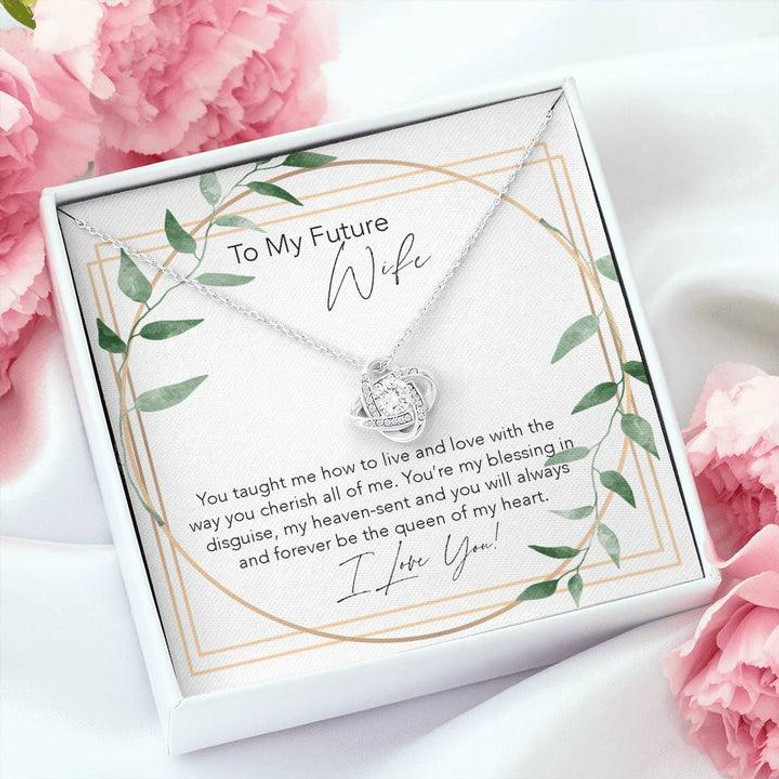 Love Knot Necklace, Future Wife Gift, Birthday Gift For Fiancee, Engagement Birthday Gift, Future Wife Jewelry, First Date Anniversary, Sentimental