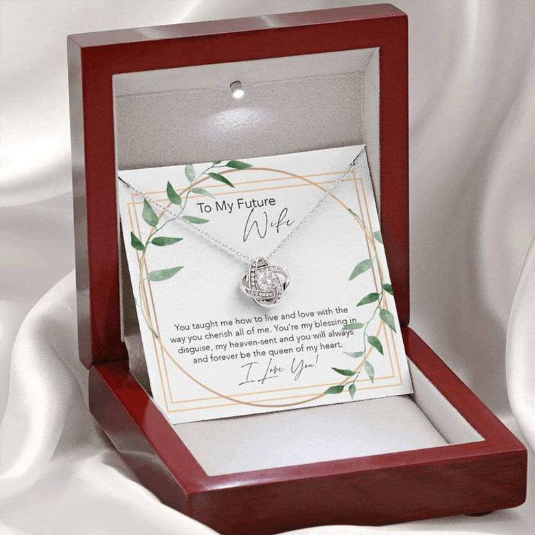 Love Knot Necklace, Future Wife Gift, Birthday Gift For Fiancee, Engagement Birthday Gift, Future Wife Jewelry, First Date Anniversary, Sentimental