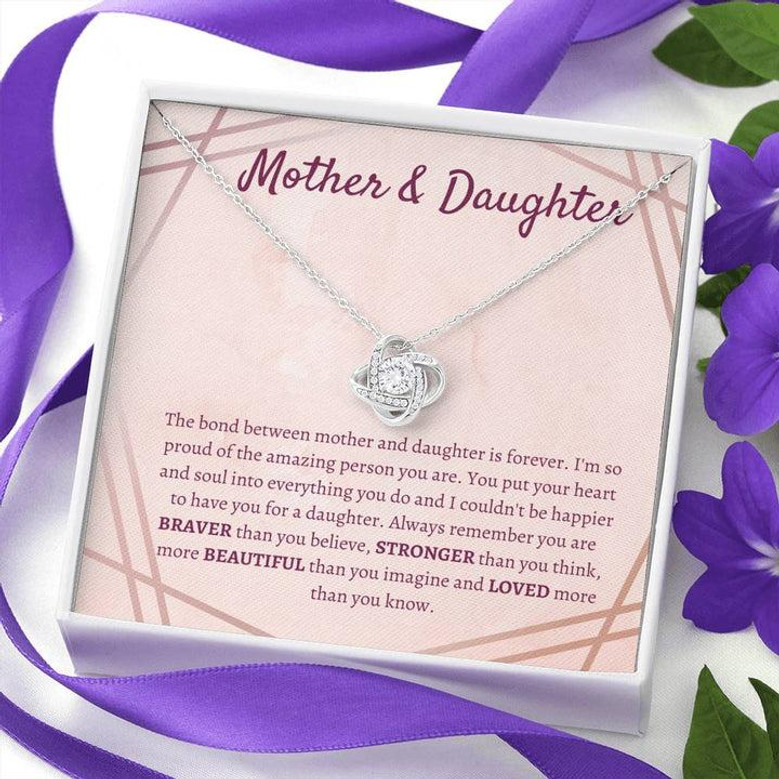 Mother & Daughter Love Knot Necklace