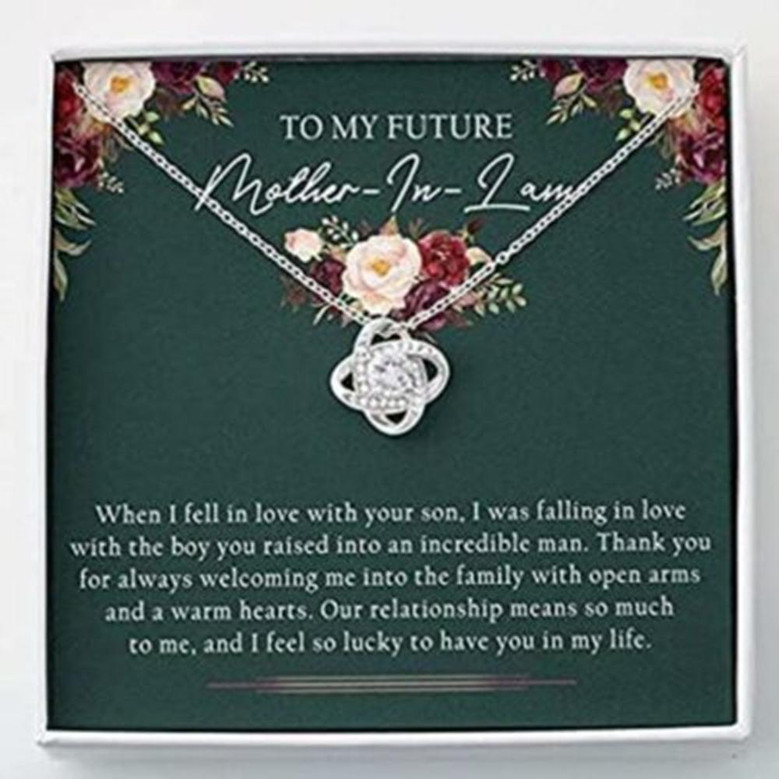 Mother-In-Law Necklace, To My Future Mother-In-Law Necklace Gift , Thank You For Always Welcome Me Into The Family