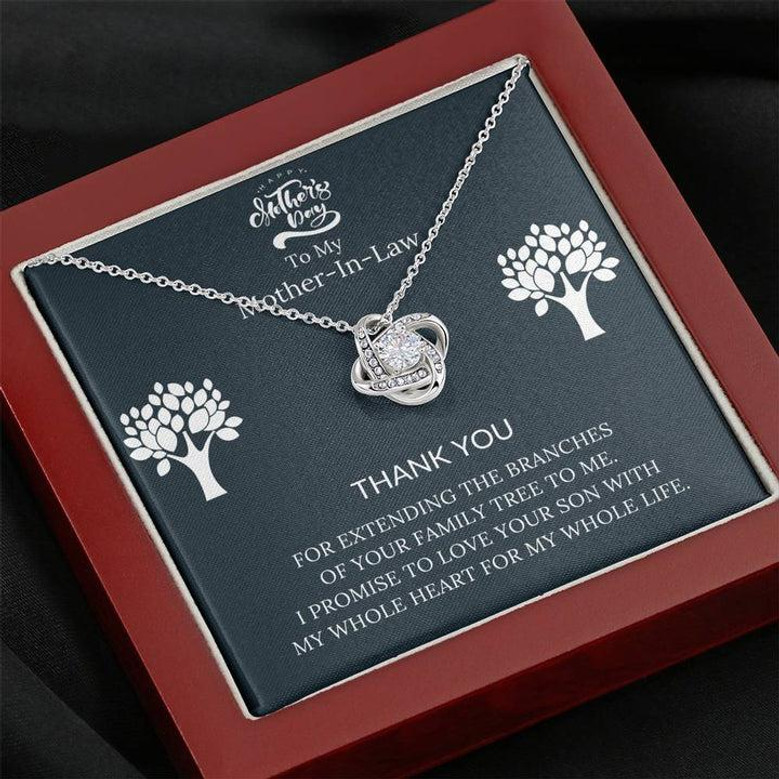 Mother’S Day - To My Mother-In-Law - Family Tree - Love Knot Necklace