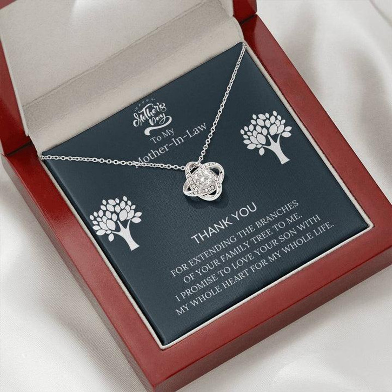 Mother’S Day - To My Mother-In-Law - Family Tree - Love Knot Necklace