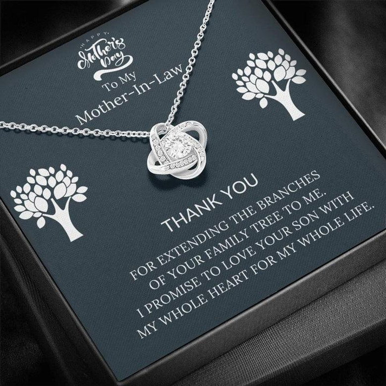 Mother’S Day - To My Mother-In-Law - Family Tree - Love Knot Necklace