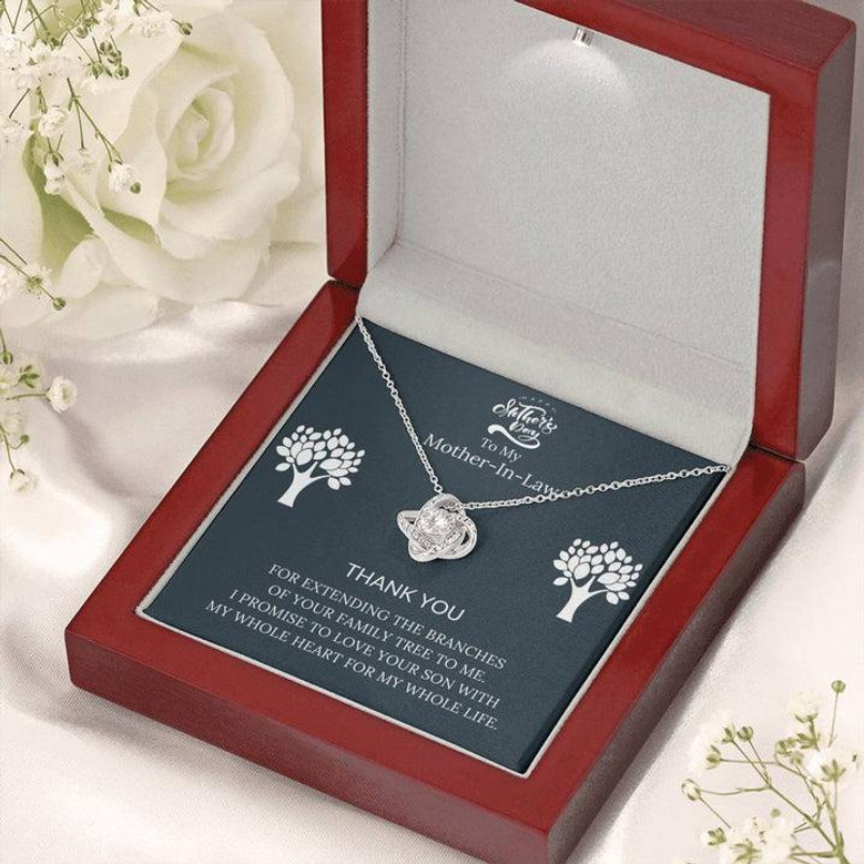 Mother’S Day - To My Mother-In-Law - Family Tree - Love Knot Necklace