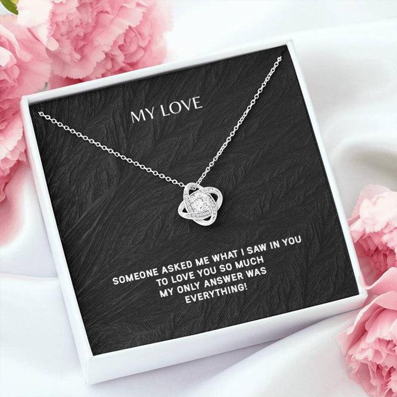 My Answer Was Everything - Love Knot Necklace