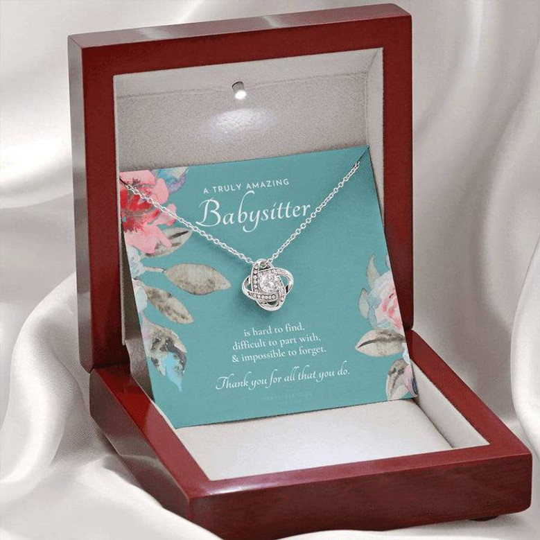 Nanny Necklace, Nanny Gift, Babysitter Gift, Nanny Thank You, Nanny Appreciation, Gorgeous Nanny Gift, Nanny Leaving Gift, Truly Amazing Nanny, Babysitter Thank You, Best Nanny Gift, Aesthetic Nanny Gift, Love Knot Necklace, Babysitter Leaving