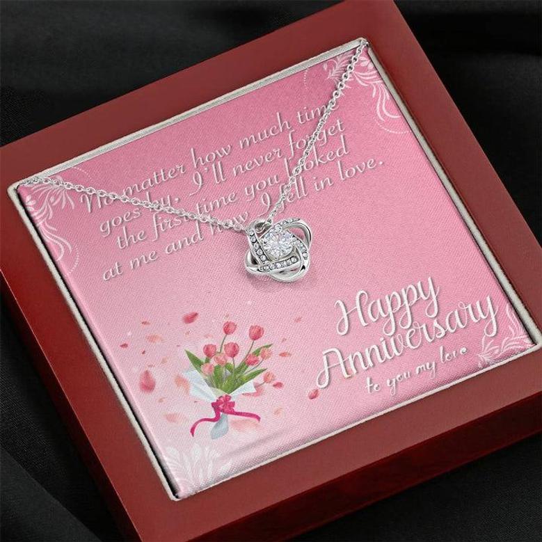 Personalized Anniversary Gifts For Wife | Love Knot Necklace Gift For Anniversary
