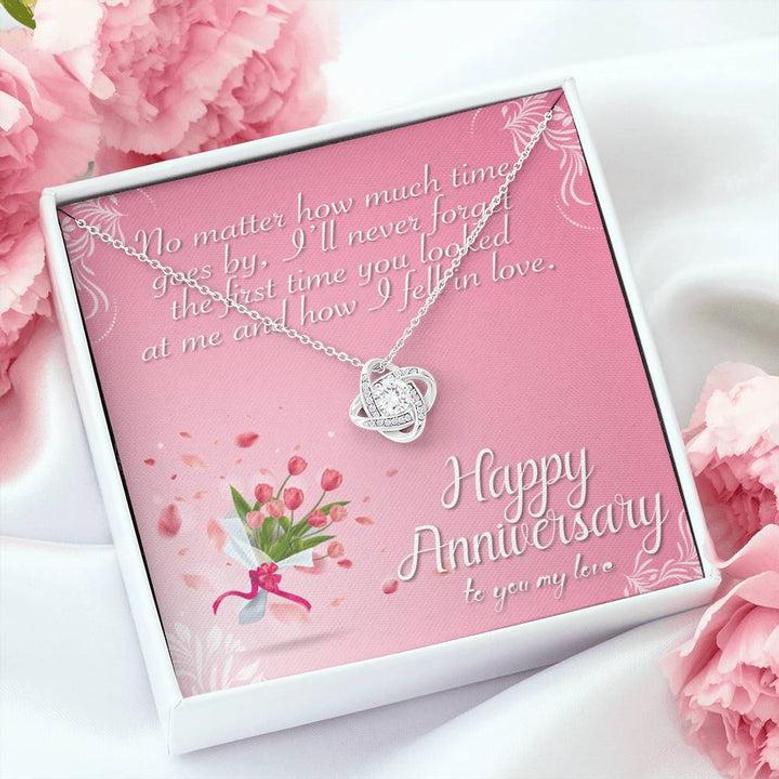 Personalized Anniversary Gifts For Wife | Love Knot Necklace Gift For Anniversary