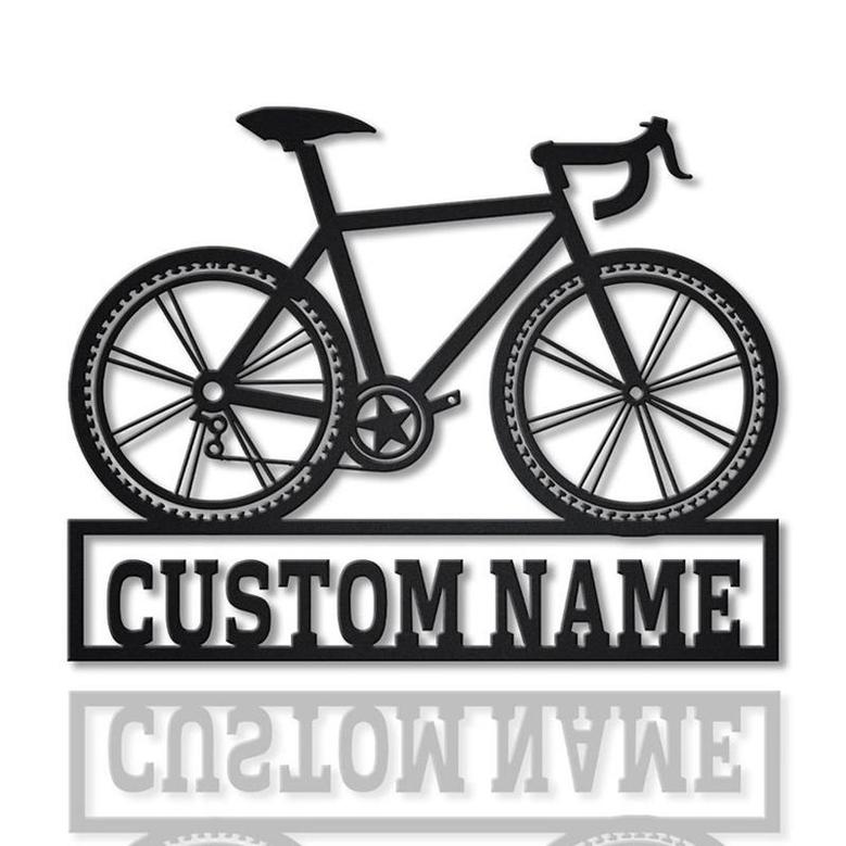 Personalized Bicycle Sport Monogram Metal Sign Art | Custom Bicycle Sport Metal Sign | Hobbie Gifts | Sport Gift | Birthday Gift