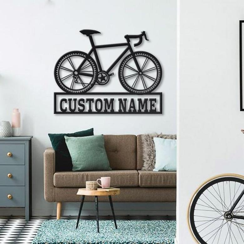 Personalized Bicycle Sport Monogram Metal Sign Art | Custom Bicycle Sport Metal Sign | Hobbie Gifts | Sport Gift | Birthday Gift