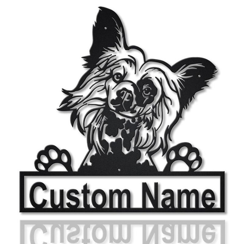 Personalized Chinese Crested Dog Metal Sign Art | Custom Chinese Crested Metal Sign | Chinese Crested Gifts Funny | Dog Gift | Animal Custom Personalized Chinese Crested Dog Metal Sign Art | Custom Chinese Crested Metal Sign | Chinese Crested Gifts Funny | Dog Gift | Animal Custom