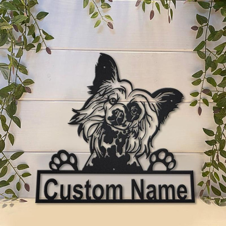 Personalized Chinese Crested Dog Metal Sign Art | Custom Chinese Crested Metal Sign | Chinese Crested Gifts Funny | Dog Gift | Animal Custom Personalized Chinese Crested Dog Metal Sign Art | Custom Chinese Crested Metal Sign | Chinese Crested Gifts Funny | Dog Gift | Animal Custom