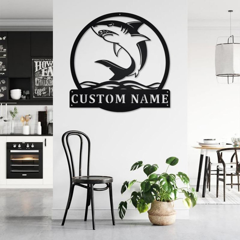 Personalized Shark Metal Sign | Shark Metal Wall Art | Shark Metal wall Decor | Shark Lover Gift | Custom Shark | Shark