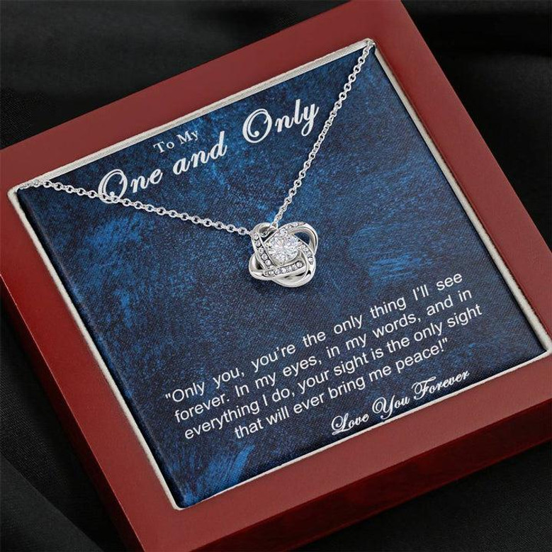 Promise Love Knot Necklace For Her, Gift For Girlfriend/Wife From Boyfriend, Anniversary Gift, Valentine Day Gifts, Gift For Girlfriends Birthday