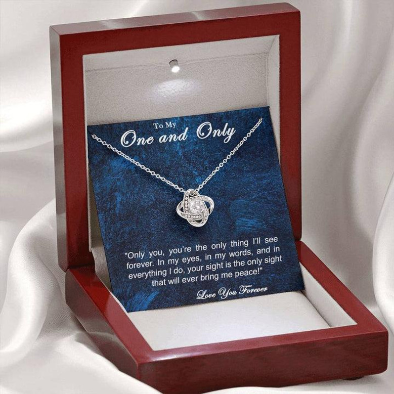 Promise Love Knot Necklace For Her, Gift For Girlfriend/Wife From Boyfriend, Anniversary Gift, Valentine Day Gifts, Gift For Girlfriends Birthday