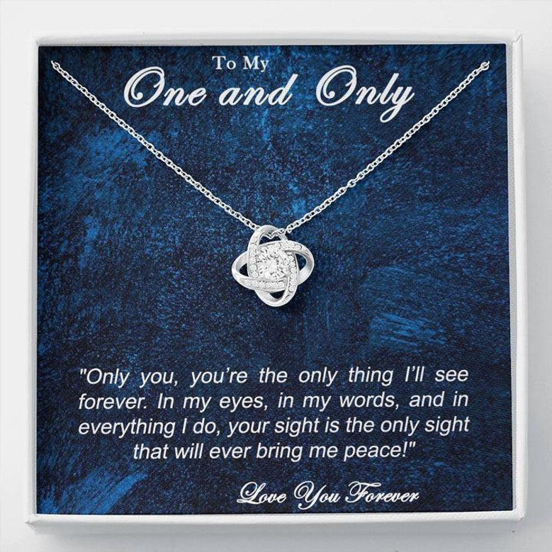 Promise Love Knot Necklace For Her, Gift For Girlfriend/Wife From Boyfriend, Anniversary Gift, Valentine Day Gifts, Gift For Girlfriends Birthday