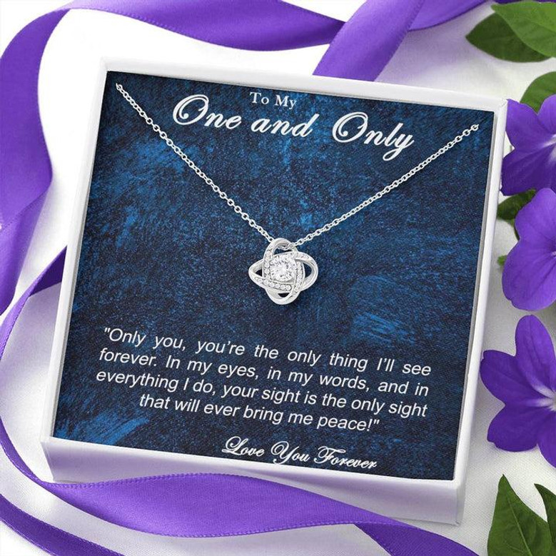 Promise Love Knot Necklace For Her, Gift For Girlfriend/Wife From Boyfriend, Anniversary Gift, Valentine Day Gifts, Gift For Girlfriends Birthday
