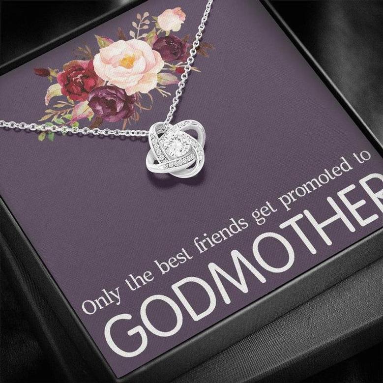 Promoted To Godmother Necklace Gift, Godmother Gift, Godmother Love Knot Necklace, Godmother Proposal, Fairy Godmother, Be My Godmother